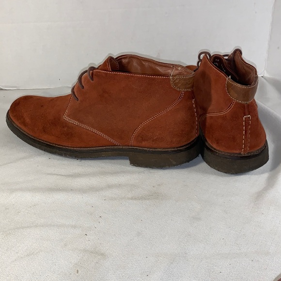 Johnston & Murphy Men\'s Brown Rust Suede Lace Up Chukka Boots